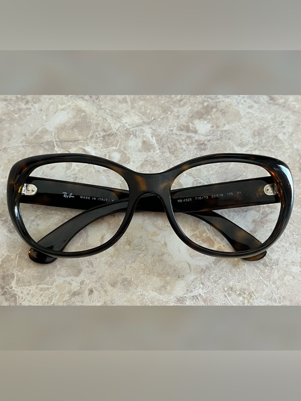 Ray Ban 4325 Polished Light Havana Sun Glasses Frame Only